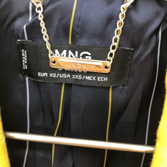 Mng yellow crop blazer jacket xxs - Picture 6 of 7